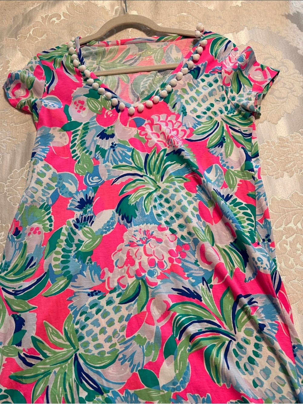 Lilly Pulitzer Pink Tropical Pineapple Print Dress